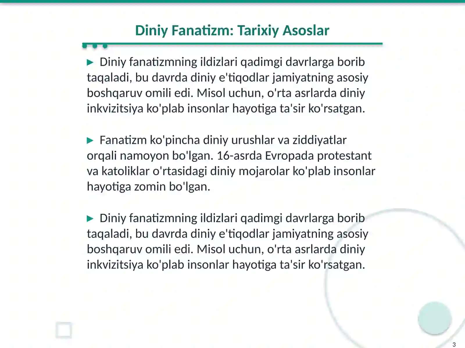 Diniy Fanatizm: Tarixiy Asoslar 3