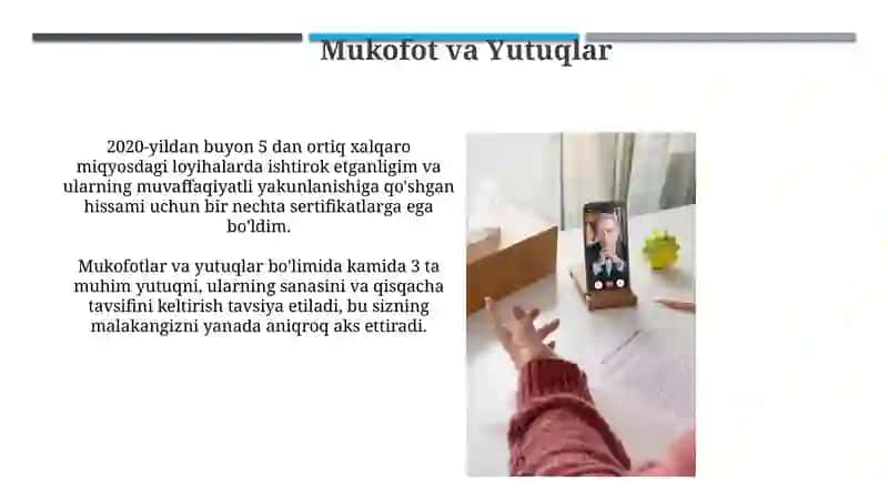 Tavsifnoma, Tavsiyanoma 3