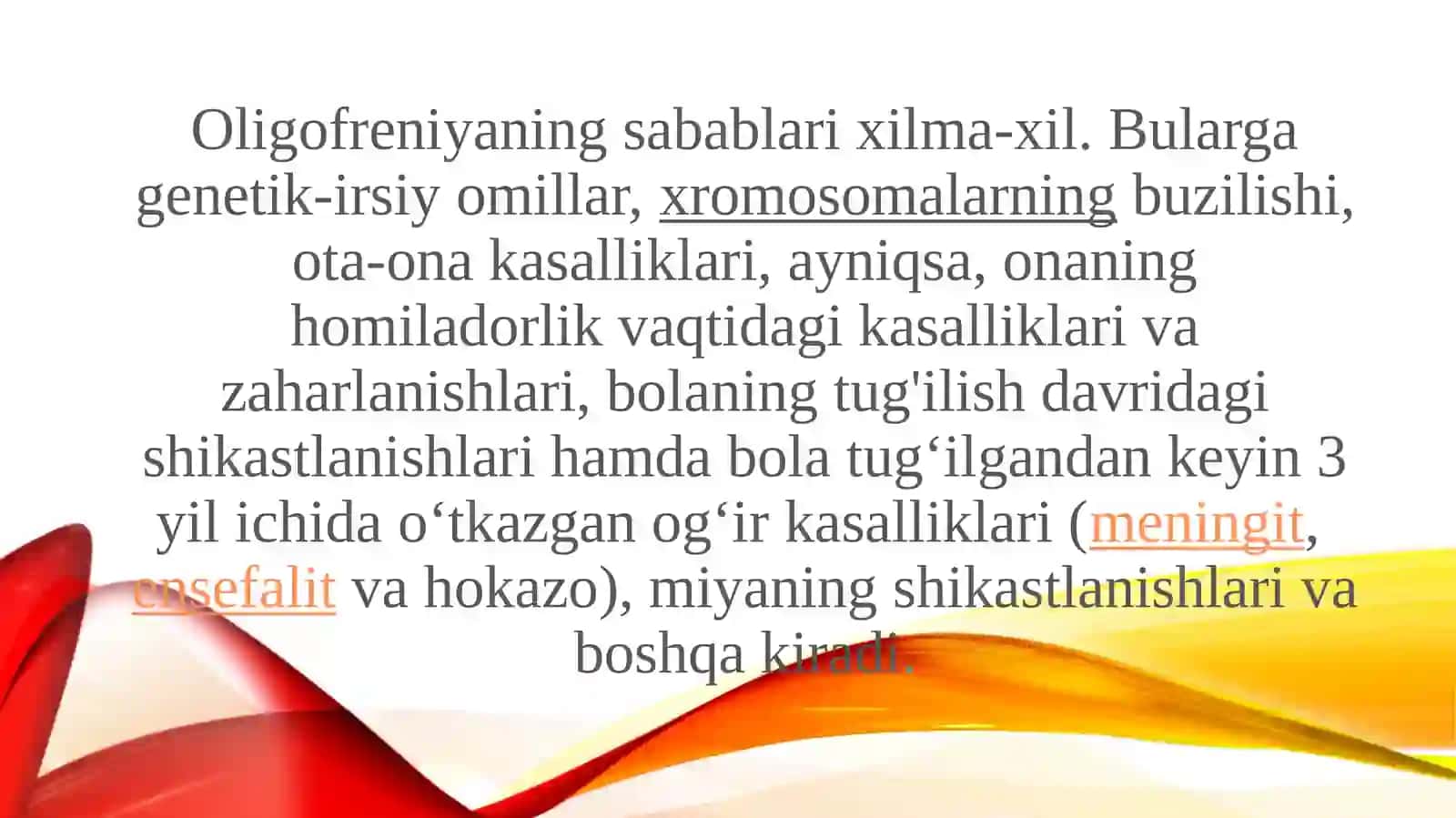 Aqlizaiflikning turlari: oligofreniya, dementsiya. Nutqibuzilgan bemorlar bilan tibbiyot xodimlarining munosabatda boʻlish xususiyatlari 3