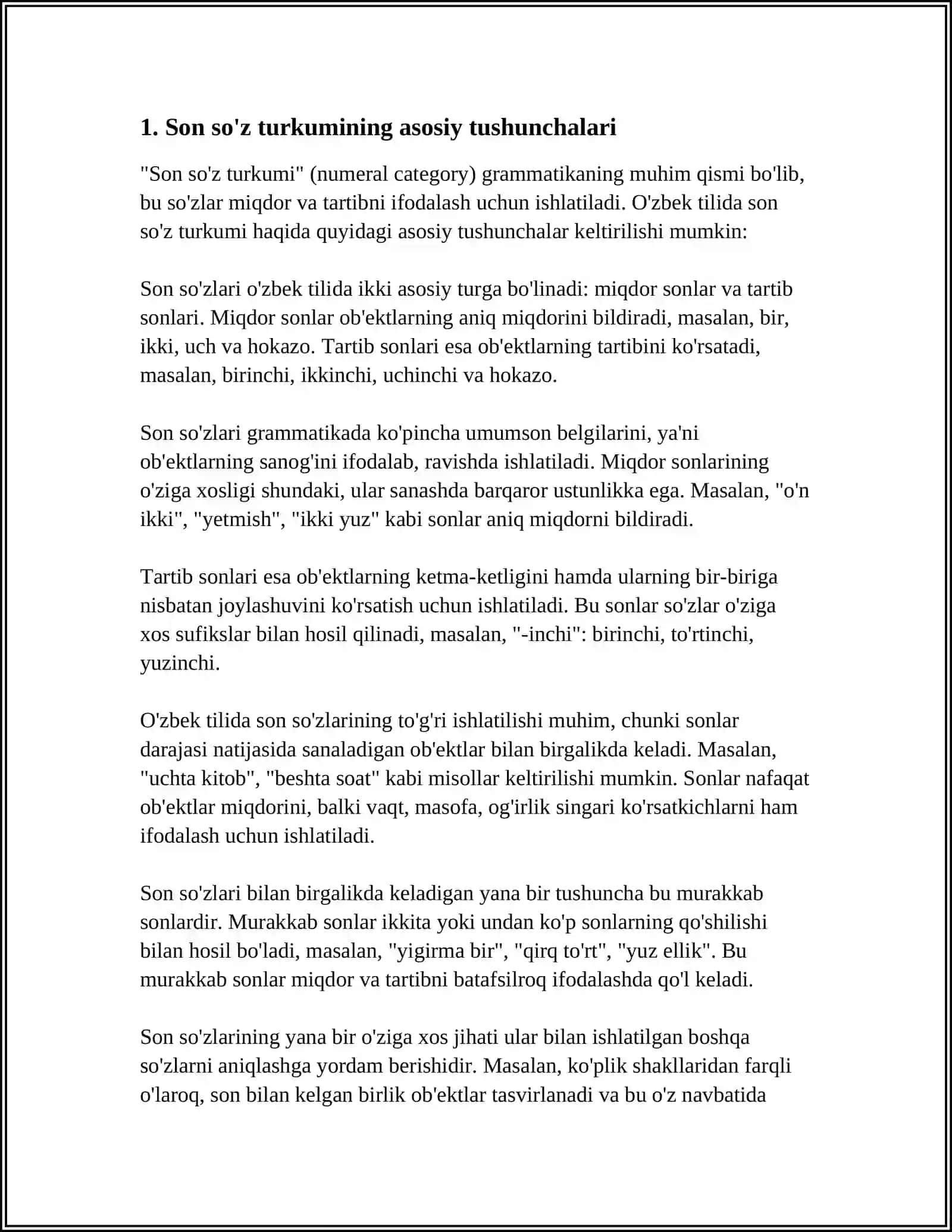 SON SO'Z TURKUMINI O'RGANISHDA GRAMATIK O'YINLARDAN FOYDALANISH 3