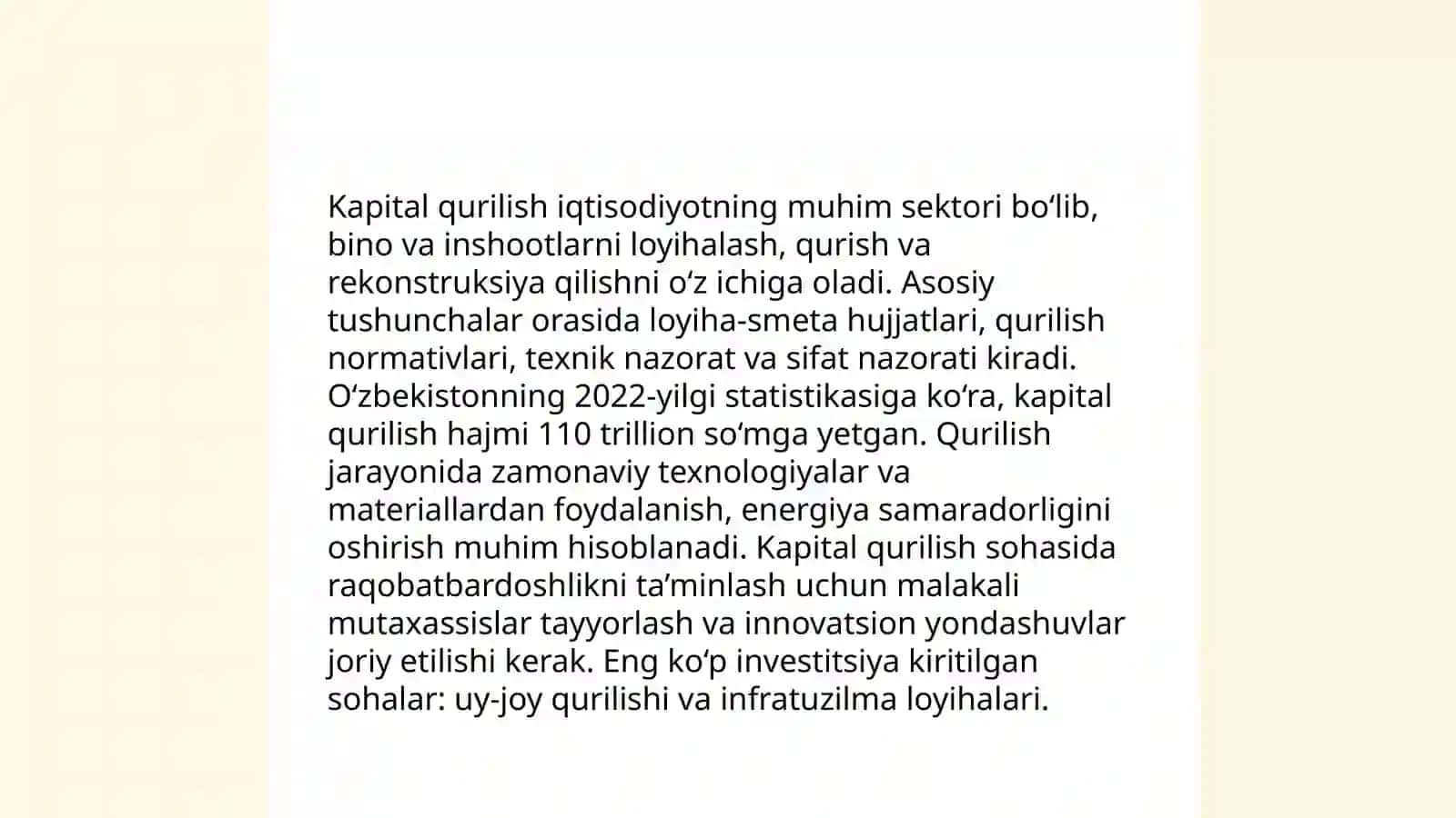 Investitsiya faoliyatida kapital qurilish 3