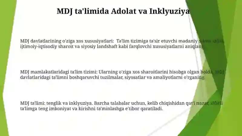 MDJ davlatlarining ta'lim tizimi va o'ziga xos xususiyatlari 3