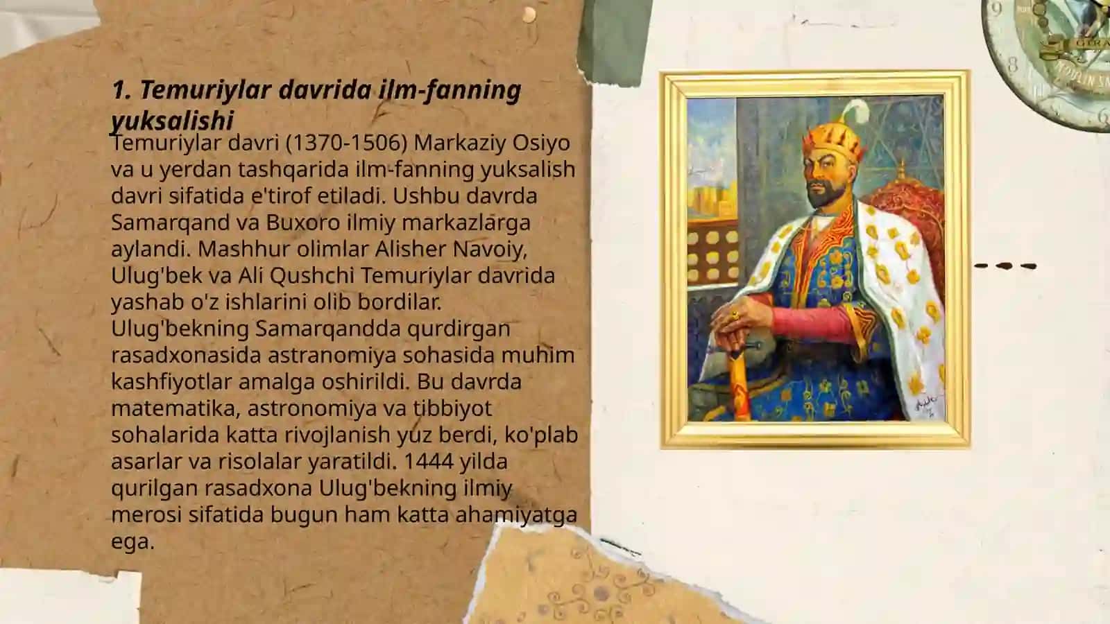 Temuriylar davrida ilm-fanning yuksalishi 3