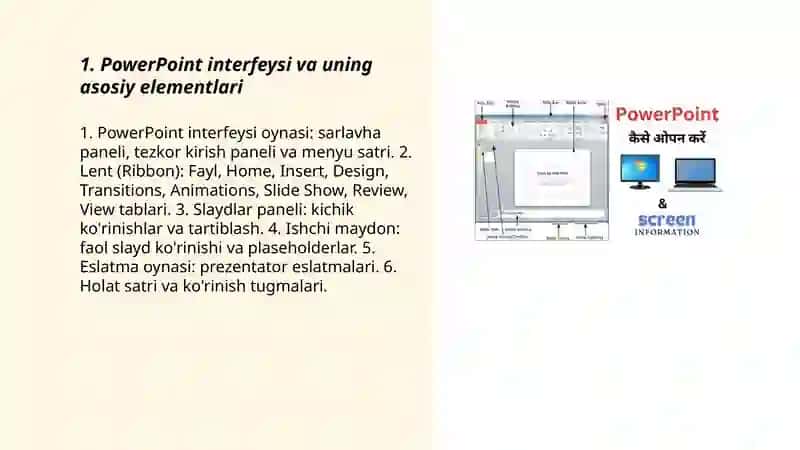 Ms PowerPoint dasturidan foydalanish 3