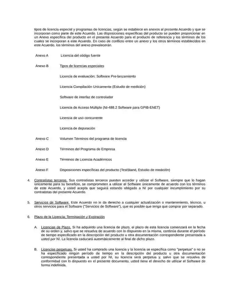 CONTRATO DE LICENCIA DE SOFTWARE DE NATIONAL INSTRUMENTS 3