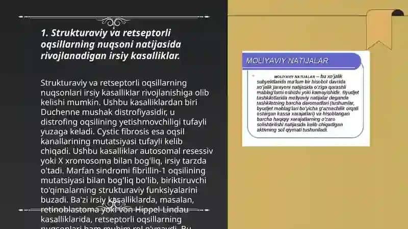 Struktural va retseptorli oqsillarni nuqsonlaridan kelib chiqadigan kasalliklarni marfalogik tavsiflash 3