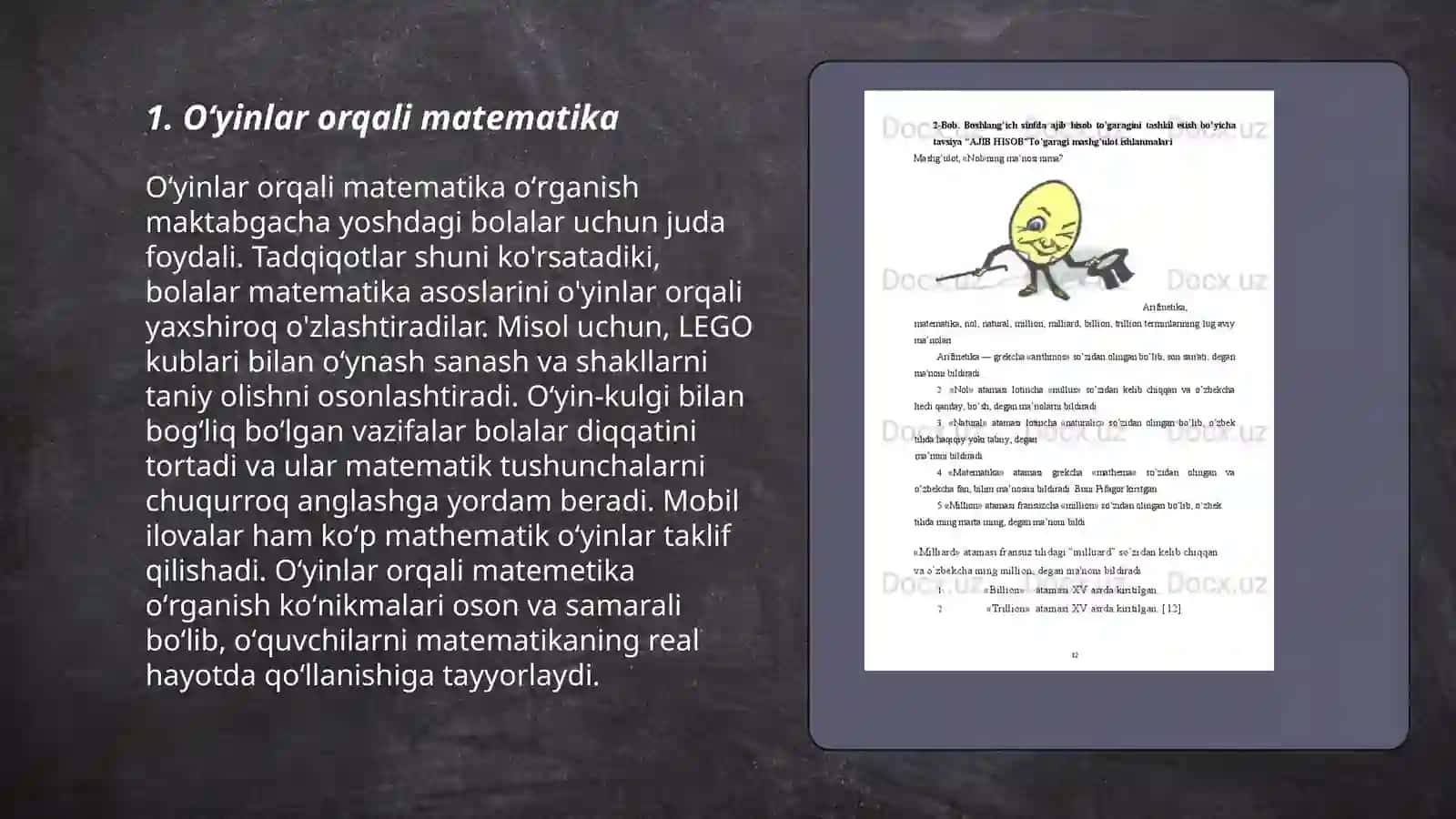 Oʻyinlar orqali matematika 3