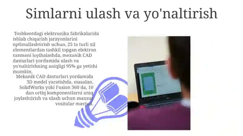 Mexanik CAD dasturida sodda elektron sxemalarni yigʻish 3