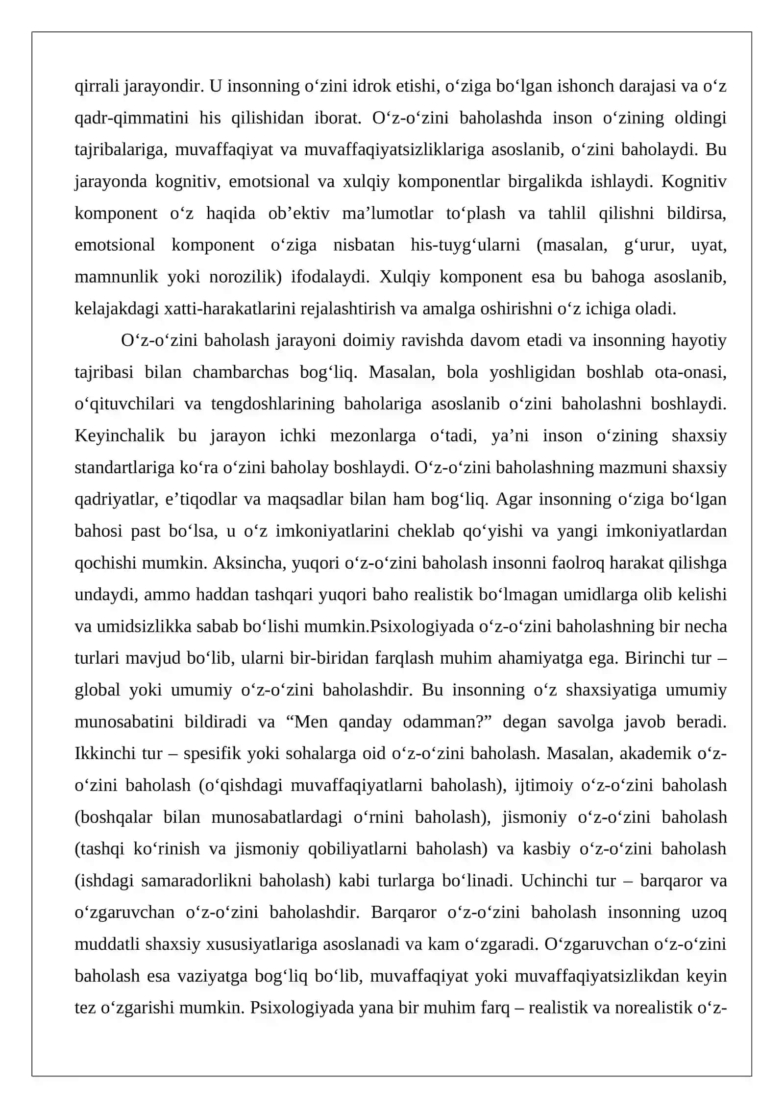 Aqli zaif bolalarning o‘z-o‘zlariga baho berish xususiyatlari 3