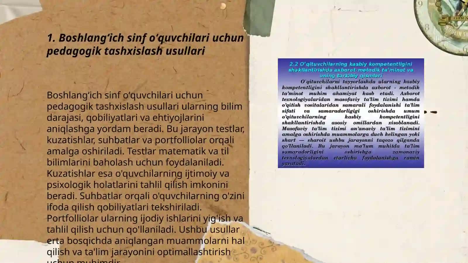 Boshlangʻich sinf oʻqituvchilarining pedagogik tashxislash 3