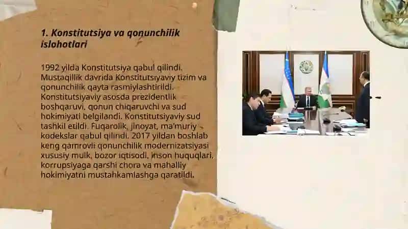 Konstitutsiya va qonunchilik islohotlari 3