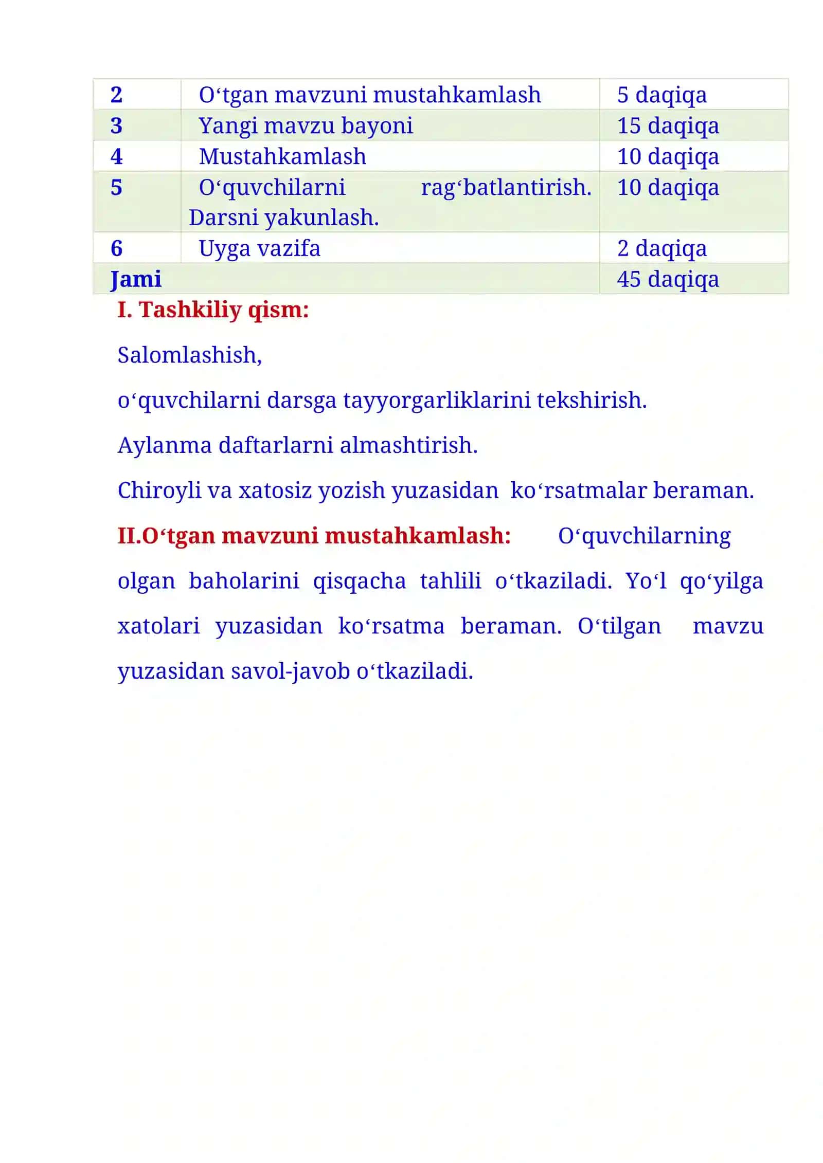 4-sinf Ona tili fanidan Bo'ishli va bo'lishsiz fe'llar 4-chorak dars ishlanmasi 3