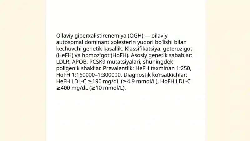 Oilaviy Giperxalistirenemiya, Dizmetabolik Nefropatiya, Qonning Nasliy Gemofiliya Kasalliklari 3