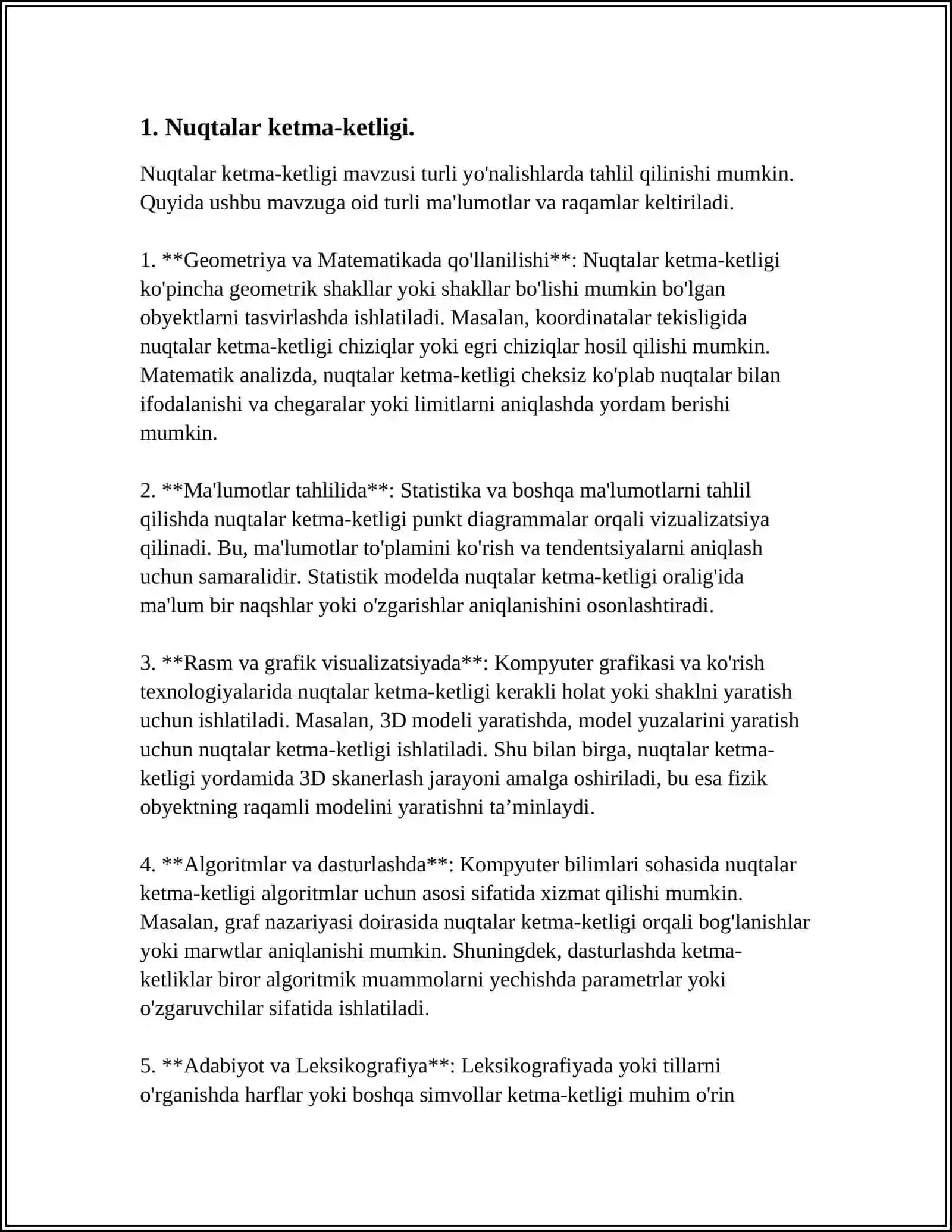 NUQTALAR KETMA-KETLIGI VA UNING LIMITI 3