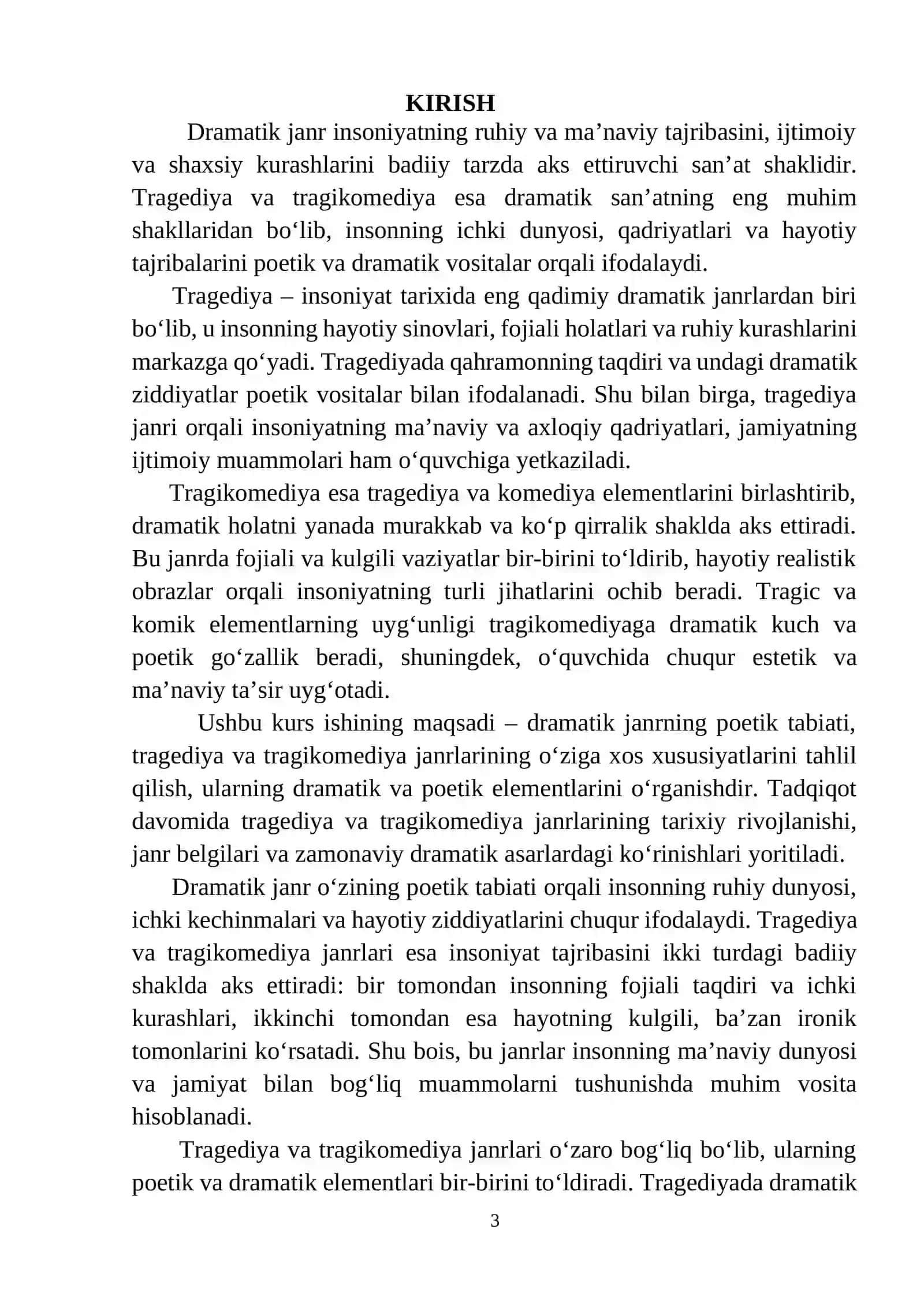Dramatik tur va uning janrlari 3