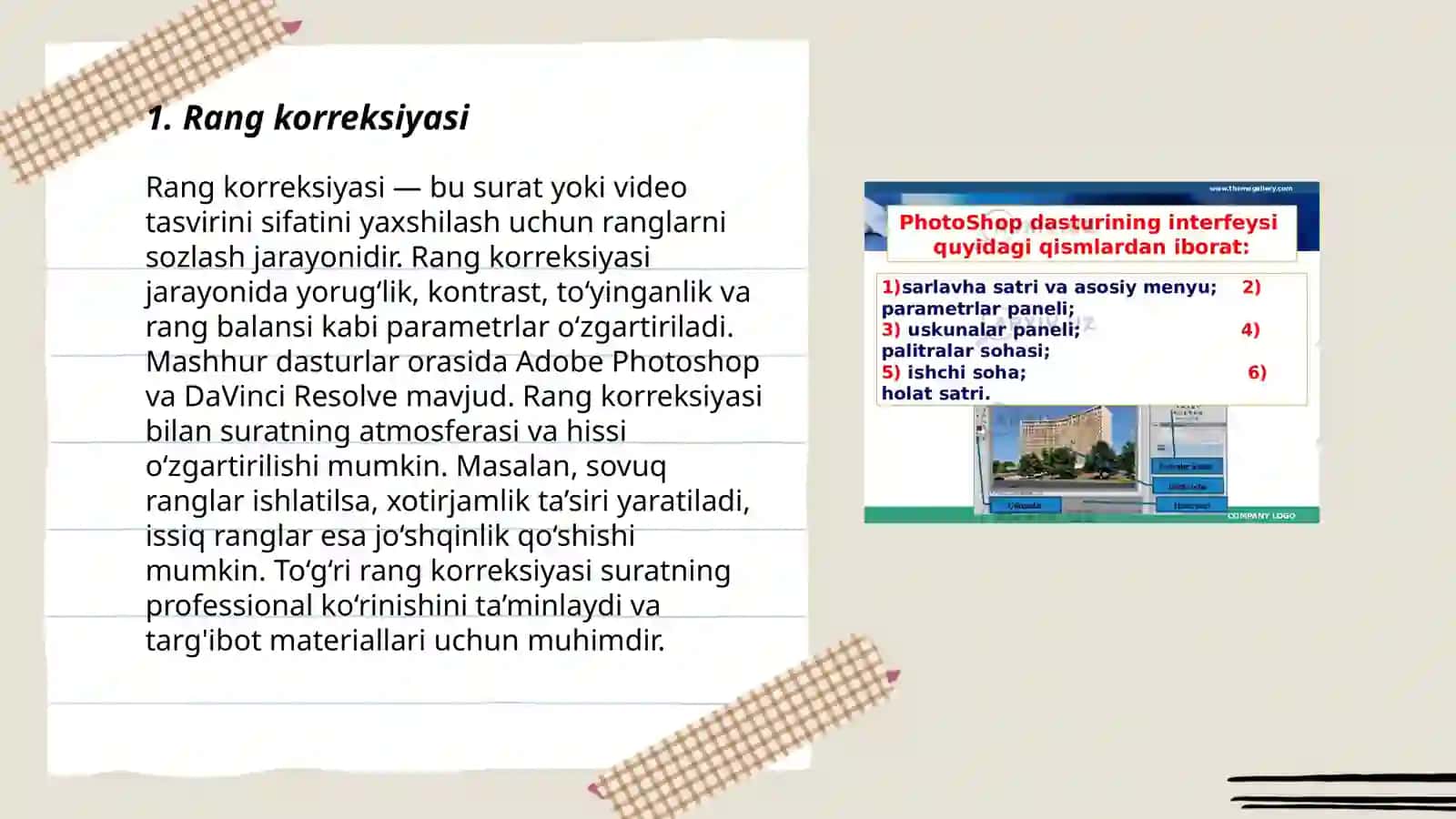Adobe photoshopda rang, qatlam, filtrlar Animatsiya 3