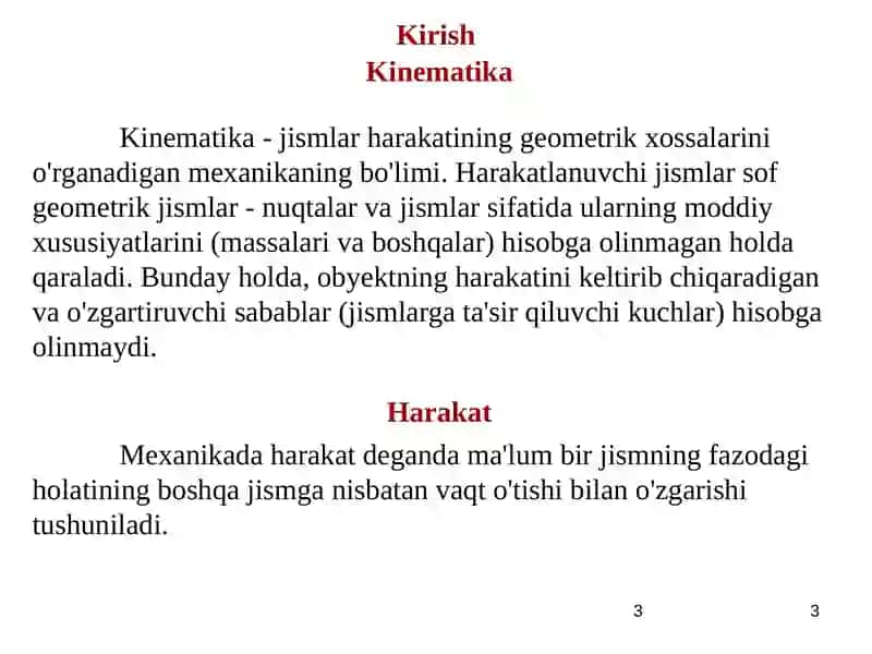 NUQTA KINEMATIKASI 3