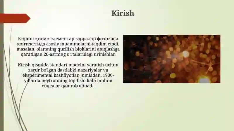 Elementar zarralarchalarning paydobulishtarixi 3