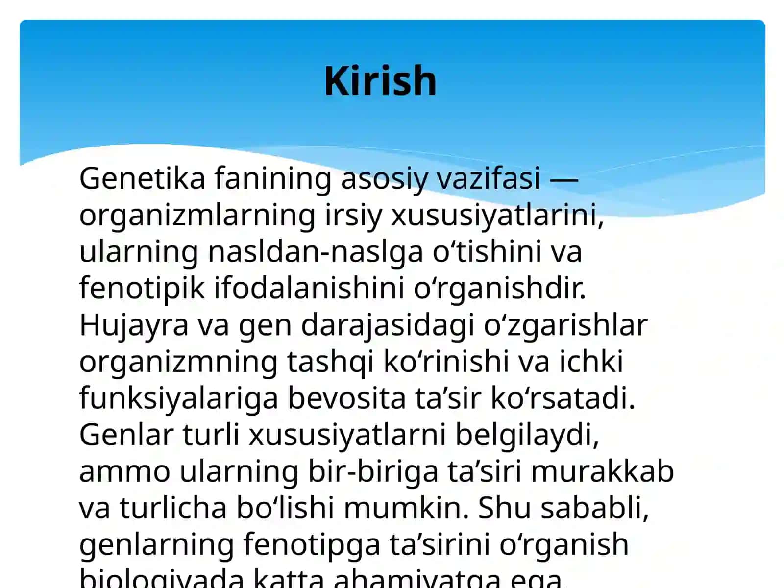 Genlarning Komplimentar, Epistaz, Polimer ta'siri strukturaviy va Modifikatsion genlar 3