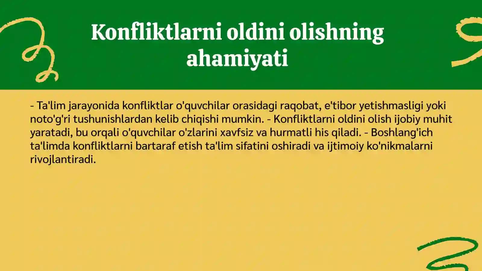 Boshlang‘ich ta’limda konfliktlarni bartaraf etishning hamkorlik texnologiyasi 3
