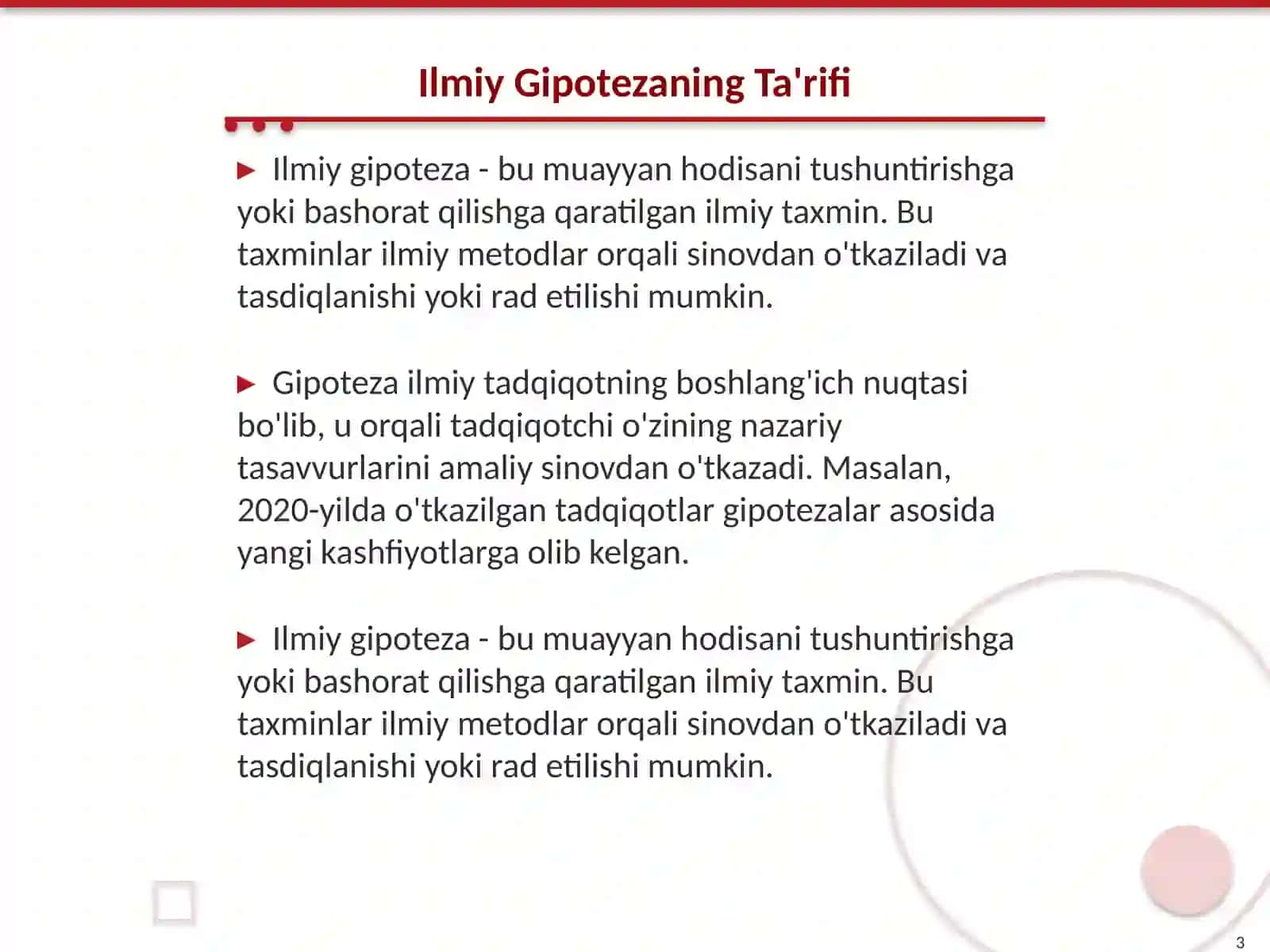 Ilmiy Gipoteza va Uning Turlari 3