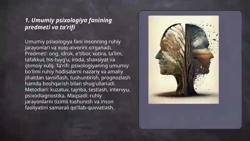 Umumiy psixologiya fanining predmeti va tarixi 3