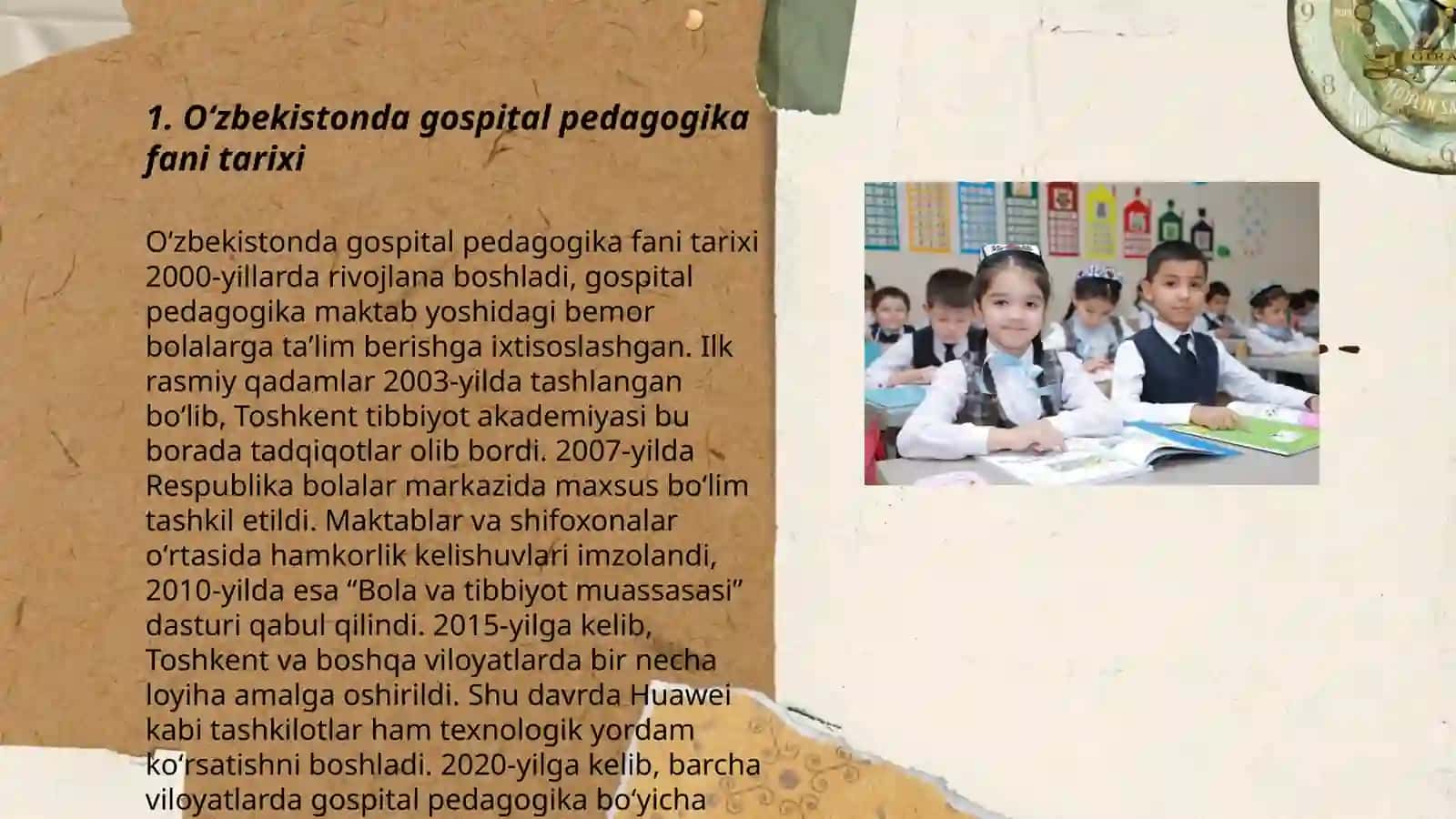 Oʻzbekistonda gospital pedagogika fanining rivojlanish tarixi 3