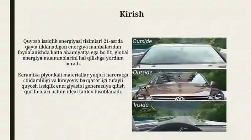Keramika plyonka asosidagi quyosh issiqlik ishlab chiqarish 3