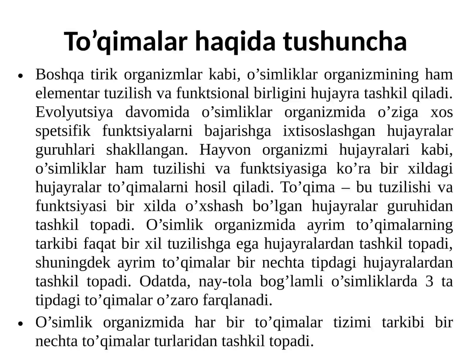 O’simlik to’qimalari va ularning qishloq xo’jaligidagi axamiyati 3