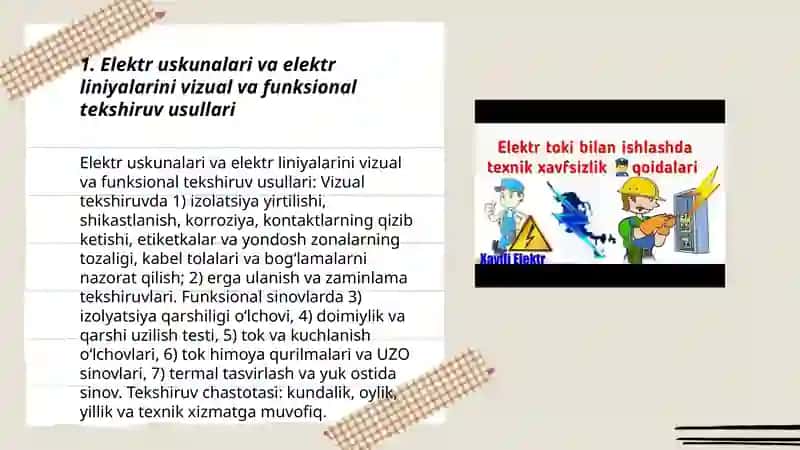 Elektr xavfsizligi tekshirish usullari 3