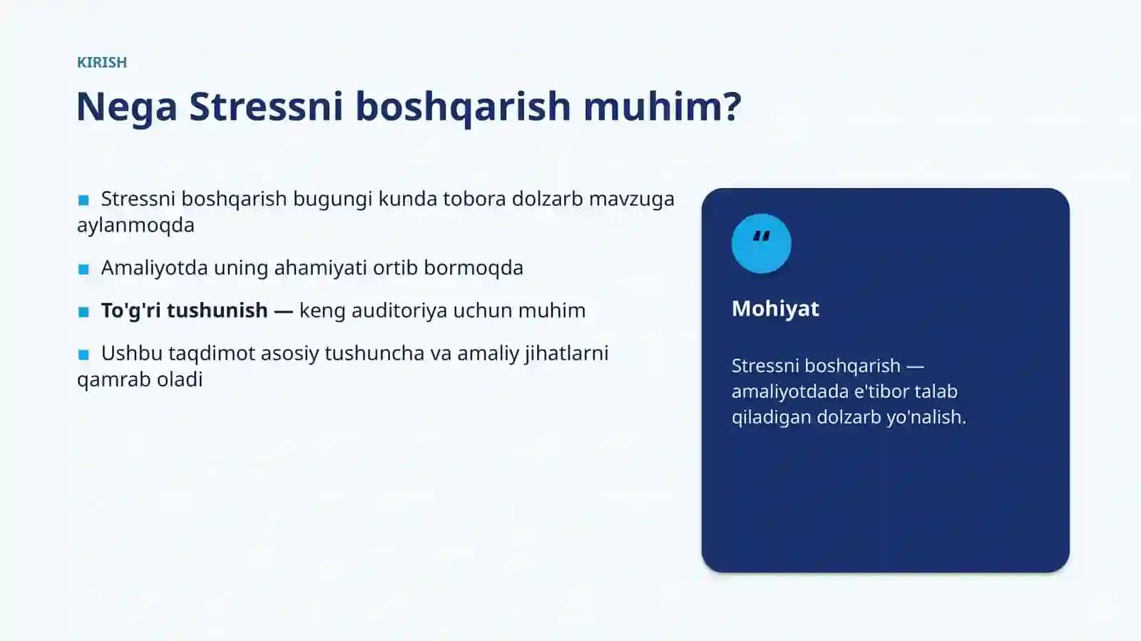 Stressni boshqarish 3