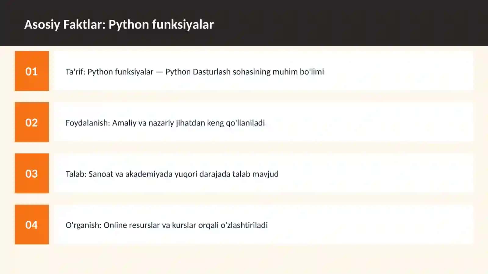 DASTURLASH | PYTHON DASTURLASH 3