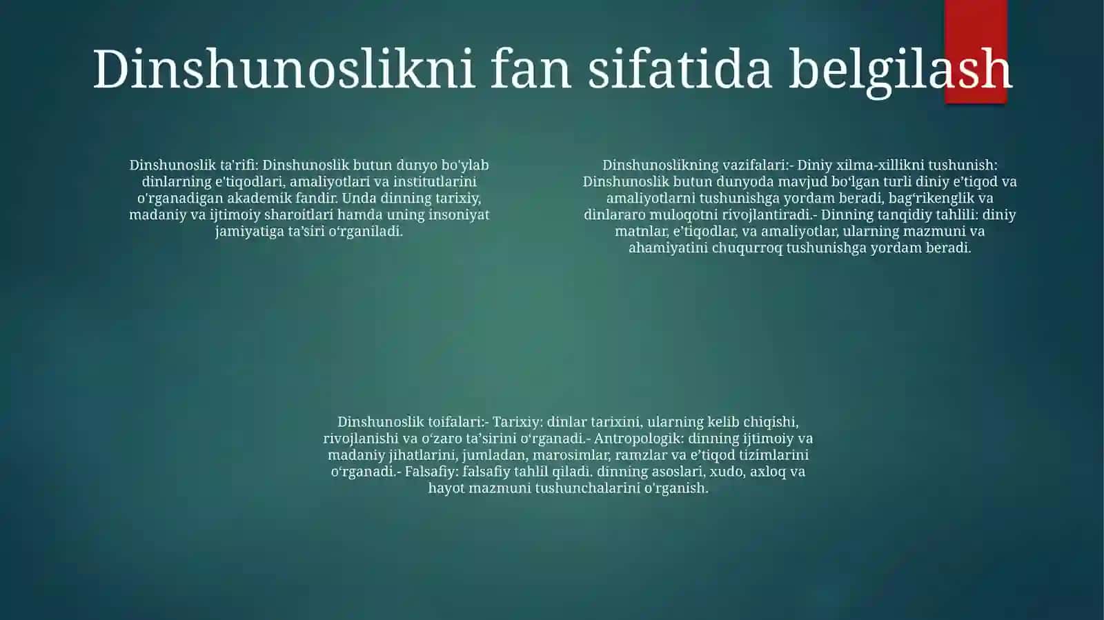 Dinshunoslikning Fan Sifatida Shakllanishi 3