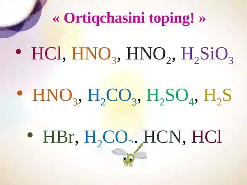 Kislotalarning olinishi va xossalari ochiq dars 3