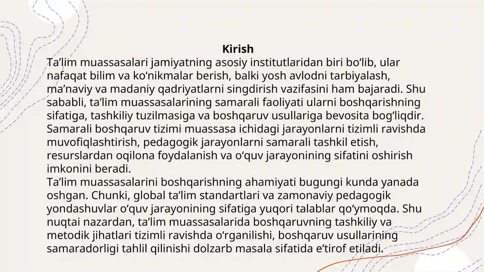 Ta'lim muassasalarini boshqarishning tashkiliy tuzilishi va boshqarish usullari. 3