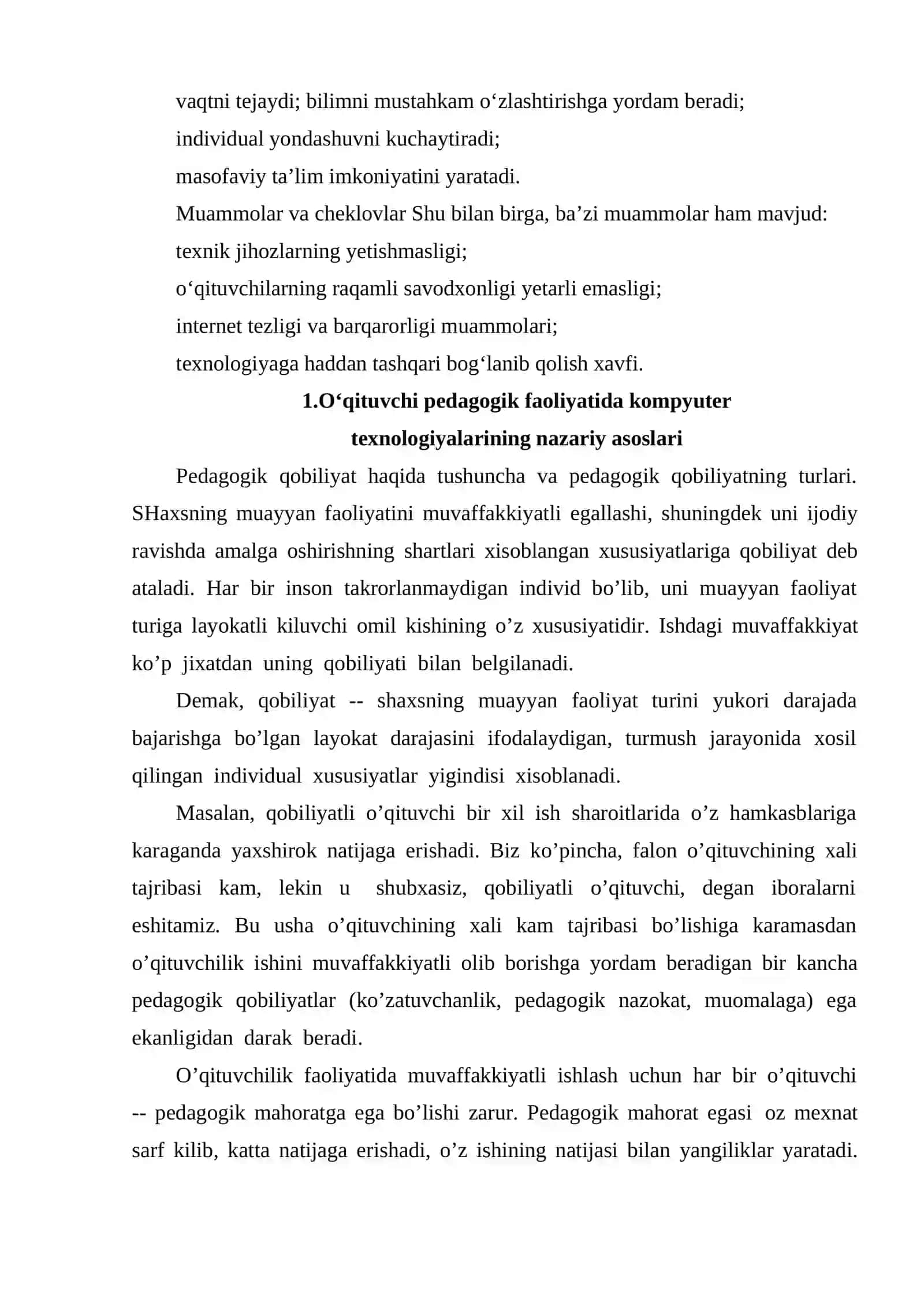 O‘QITVCHI PEDAGOGIK FAOLIYATIDA KOMPYUTER TEXNOLOGIYALARIDAN FOYDALANISH 3