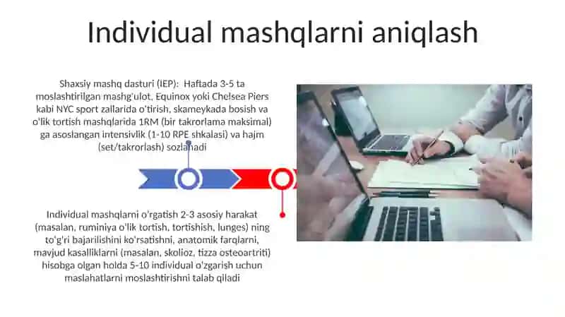 Tópsiz bajariladigan individual harakatlarni o'rgatish 3