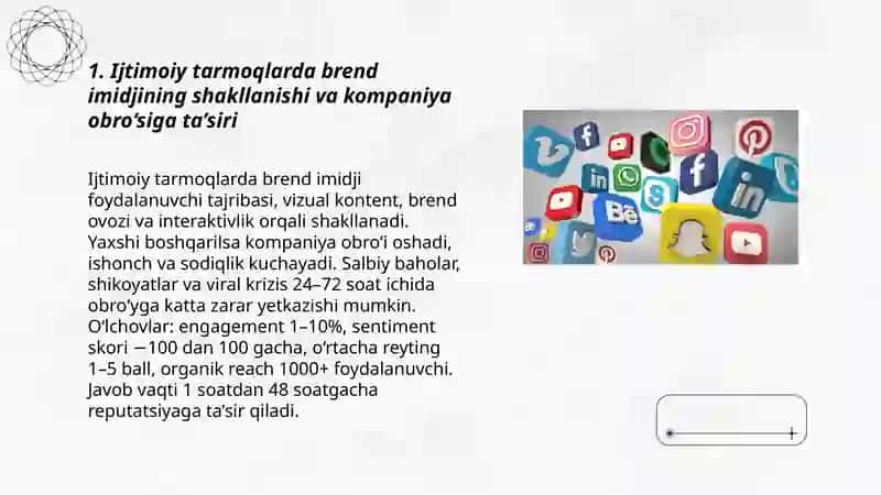 Ijtimoiy tarmoqlarning kompaniyalar obro‘siga ta’sirini tahlil qilish 3