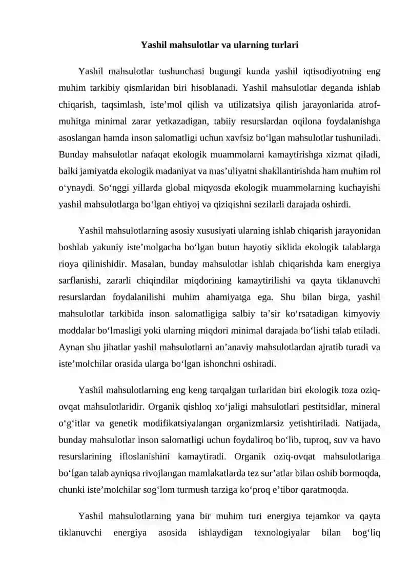 Iste’molchilarning yashil mahsulotlarga bo‘lgan talabi global so‘rovlar natijalari 3