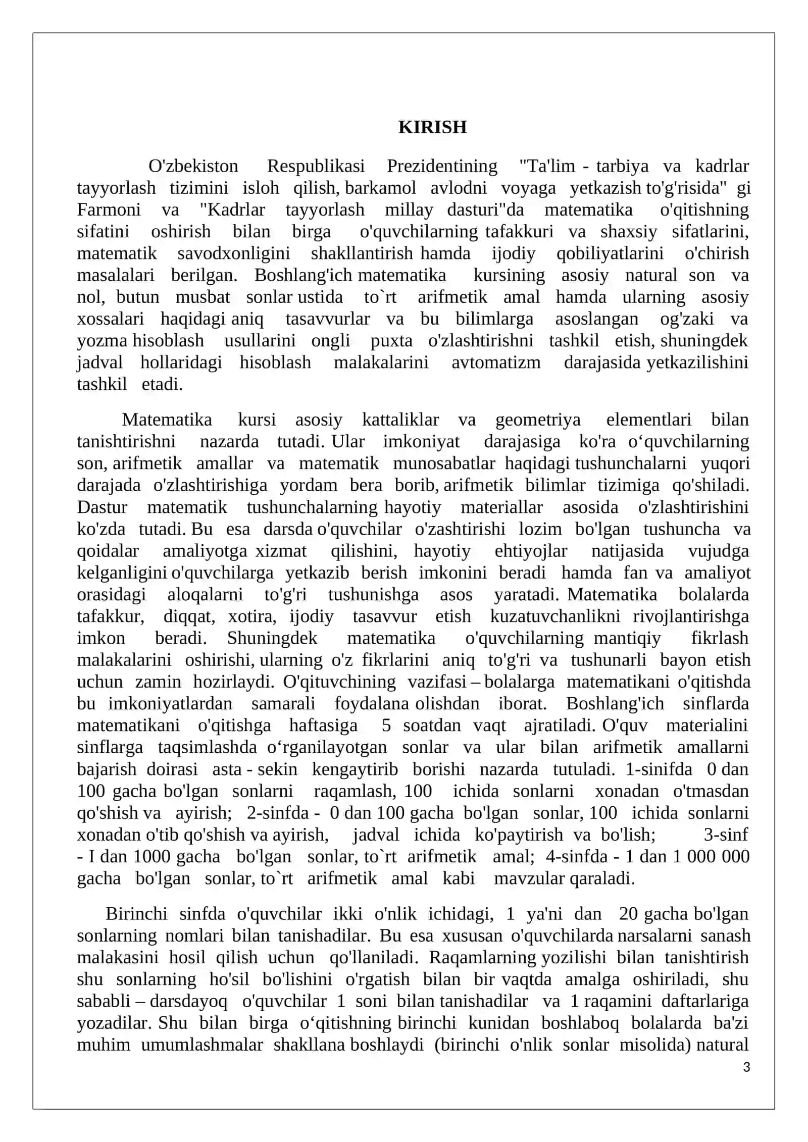 Matematik tasavvurlarni shakllantirish nazariyasi va texnologiyalari 3