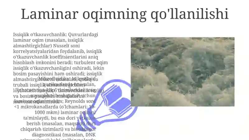 Laminar va turbulent oqimlari 3