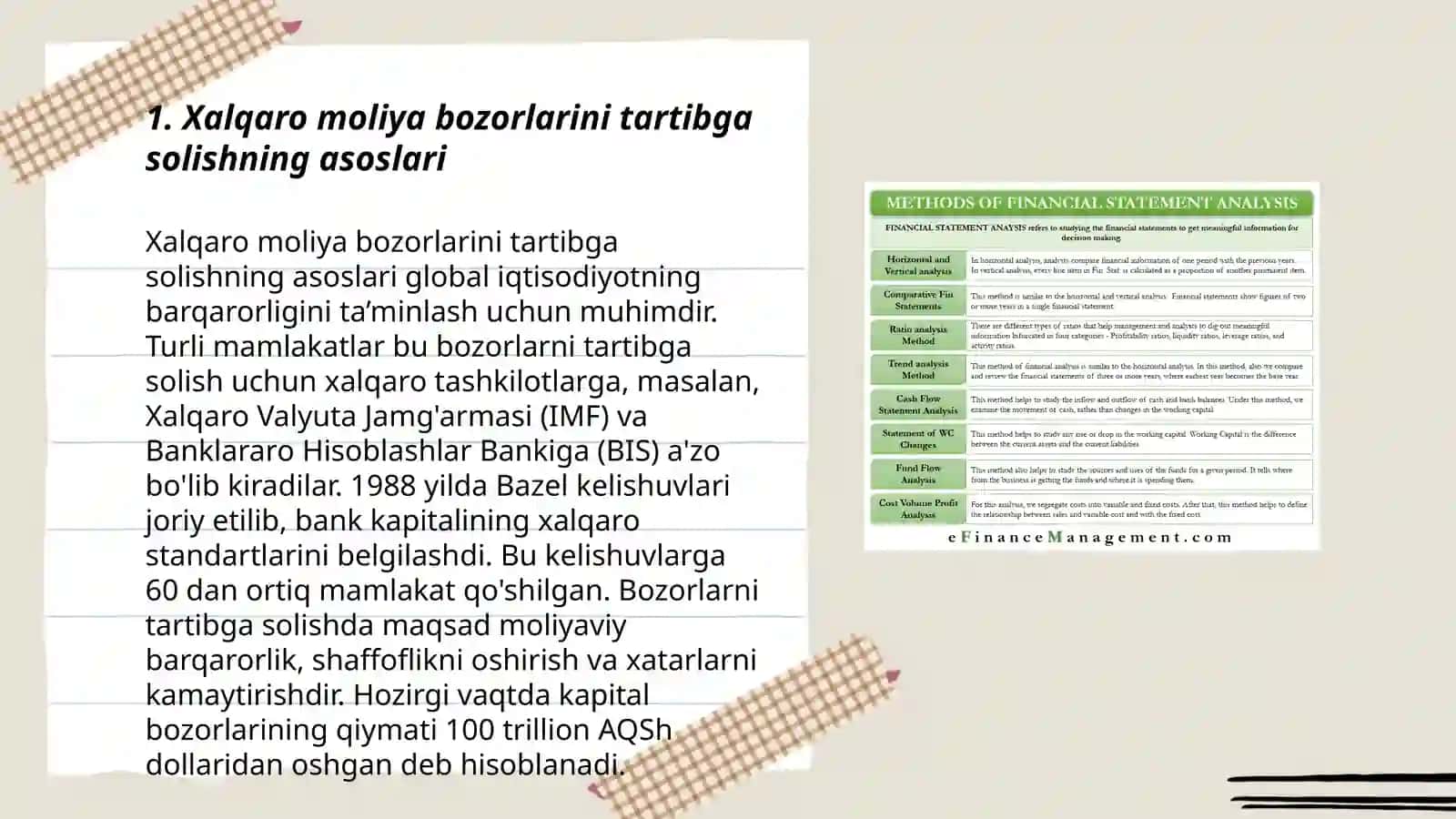 Xalqaro moliya bozorlarini tartibga solish usullari va mexanizmi 3