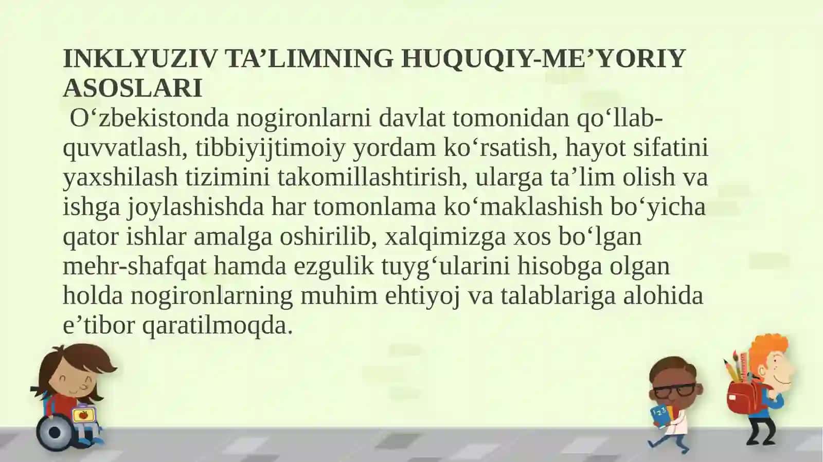 Inklyuzivta’limning huquqiy-me’yoriy asoslari 3