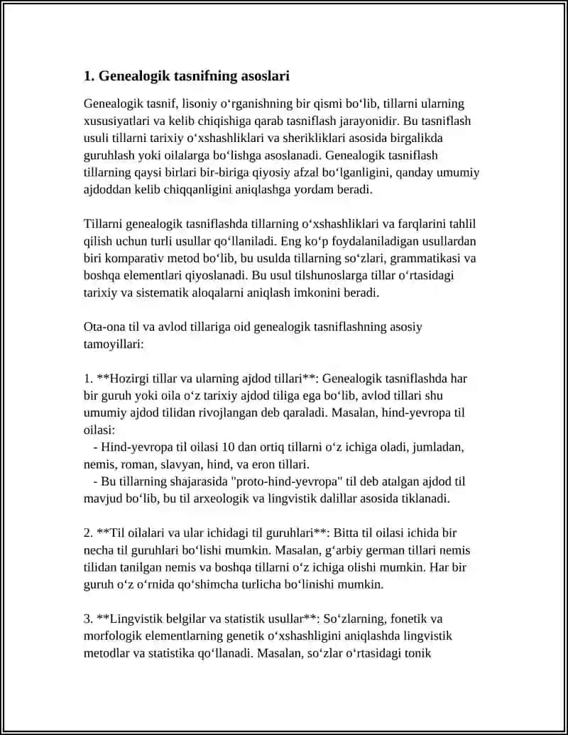 TILLARNING GENEALOGIK TASNIFI 3