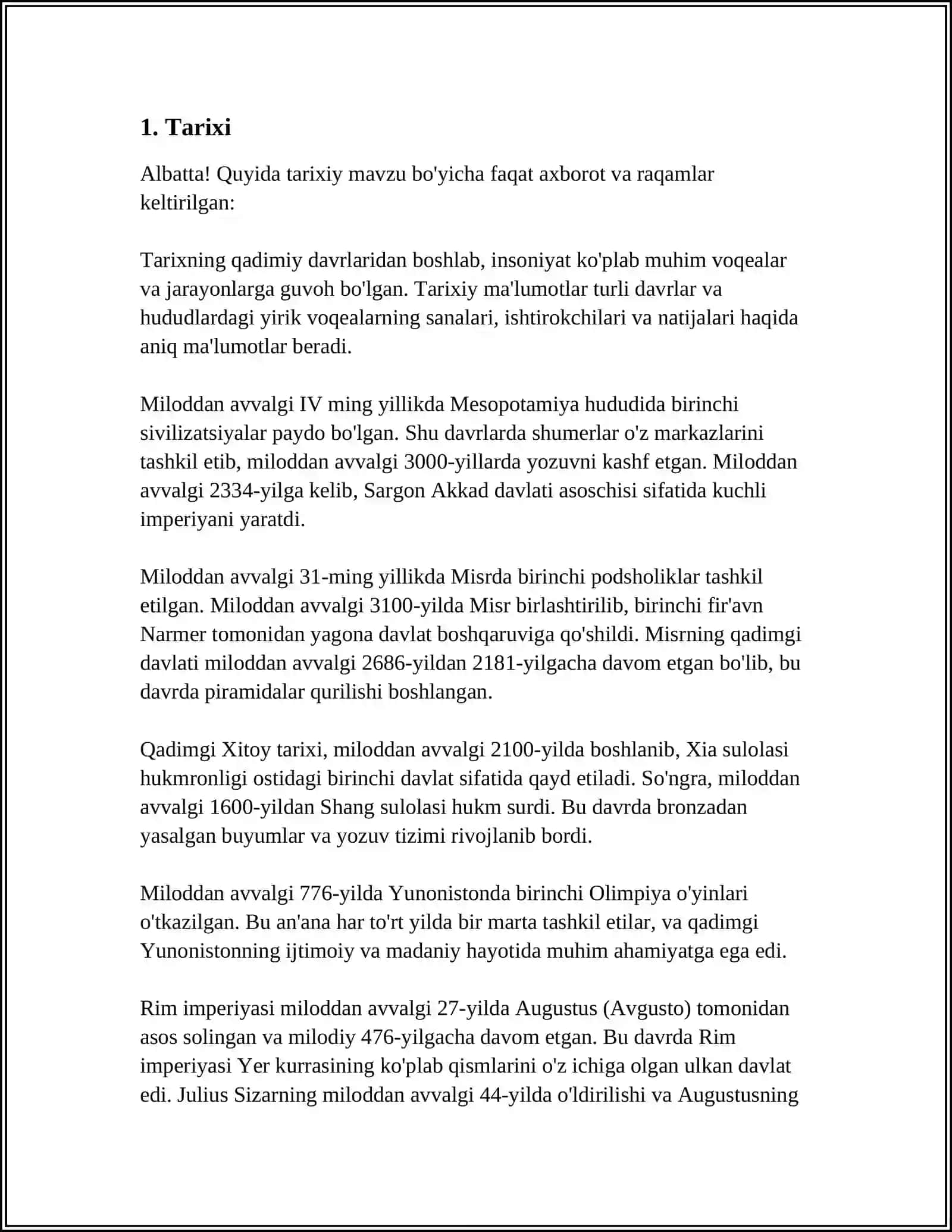 MUSTAQIL ISH Mavzu: TURKMANISTON RESPUBLIKASI 3