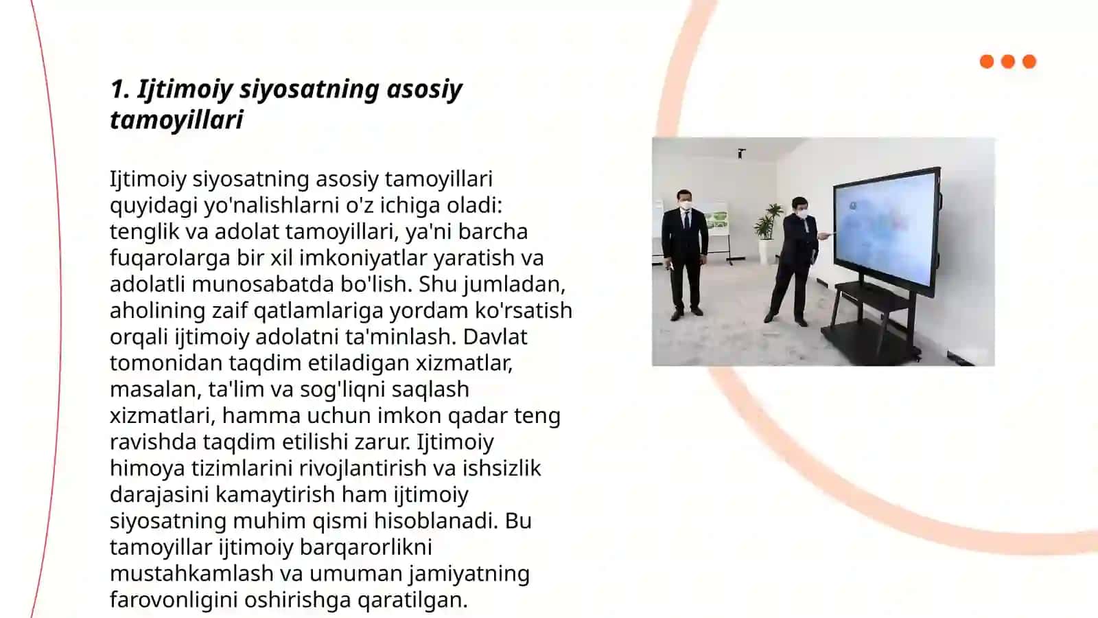 Ózbekiston ijtimoiy siyosatining strategiyasi va ustuvor yo'nalishlari 3