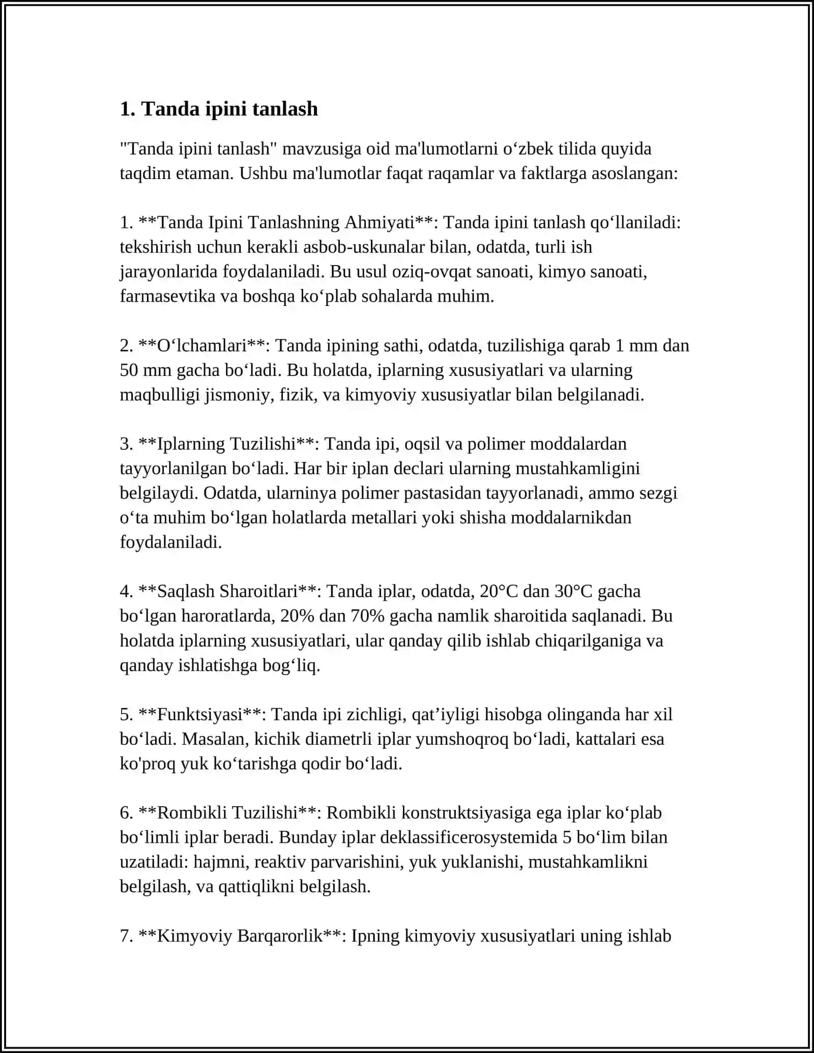 TANDA IPINI UZATISH VA TARANGLASH 3