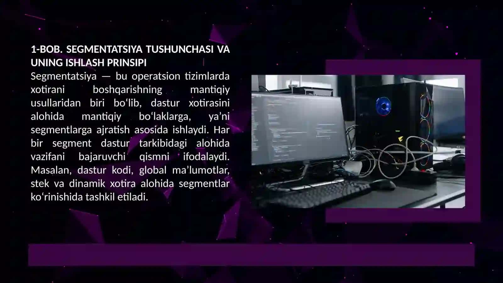 Segmentatsiya va xotira himoyasi 3