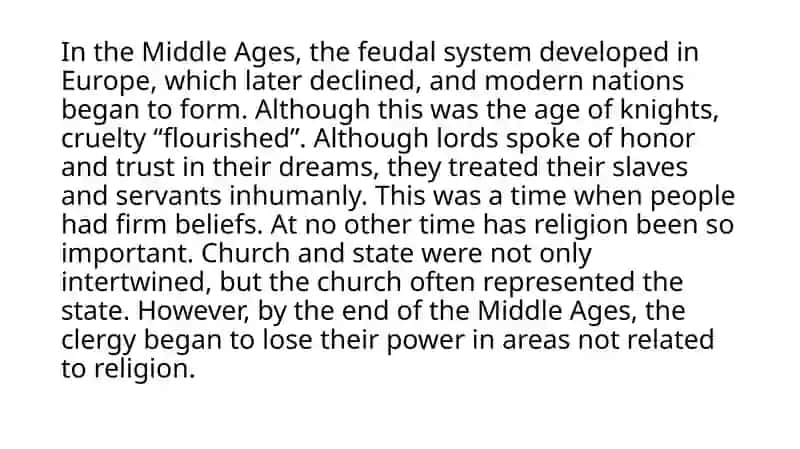 Life in the Middle Ages 3