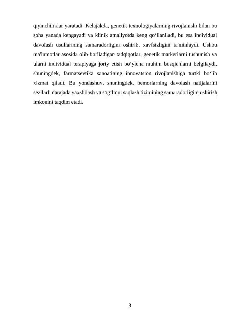 Farmakogenomika sohasida genetik markerlar va dori-darmon tanlash usullari 3